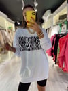 Beyaz Zebra Desen Oversize Sweat