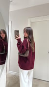 Bordo Bisiklet Yaka Marka Model Sakallı Kazak