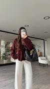 Bordo Ön Tokalı Ravi Triko Hırka 