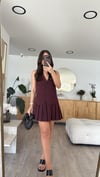Bordo Pileli Marka Model Yelek Elbise