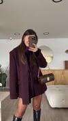 Bordo Şallı Kaşe Ceket