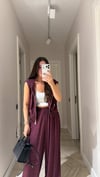Bordo Sıfır Kapüşonlu Pantolon Takım