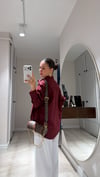 Bordo Tek Cepli Poplin Kumaş Ravi Gömlek 