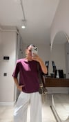 Bordo Vatkalı Basic Tişört