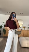 Bordo Vatkalı Marka Model Basic Tshirt