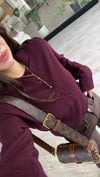 Bordo Yaka Düğmeli Polo Yaka Marka Model Kazak