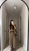 Bronz Kol Detaylı Şalvar Pantolon Takım