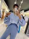 Buz Mavi Oversize Kazak 