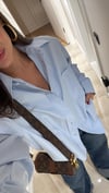 Buz Mavi Tek Cepli Poplin Kumaş Ravi Gömlek