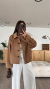 Camel Cep Detaylı Kısa Kaşe Marka Model Ceket 