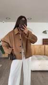 Camel Cep Detaylı Kısa Kaşe Marka Model Ceket 