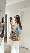 Camel Denim Detaylı Ön Düğmeli Trenç