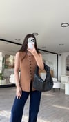 Camel Düğmeli Yumoş Ravi Yelek
