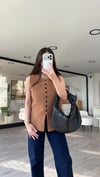 Camel Düğmeli Yumoş Ravi Yelek