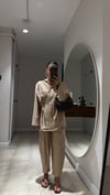 Camel Önden Bağlamalı Şalvar Pantolon Takım