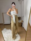 Camel Rengi Üstten Cepli Bol Paça Pantolon