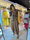 Camel Renk Keten Şalvar Pantolon