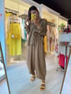 Camel Renk Keten Şalvar Pantolon
