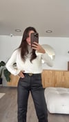 Ekru Balıkçı Yaka Marka Model Basic Kazak 