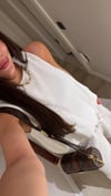 Ekru Balon Model Keten Bluz Takım