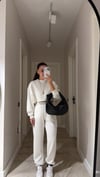 Ekru Bisiklet Yaka Marka Model Crop Takım