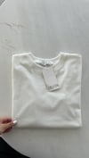 Ekru Dekoratif Dikişli Bisiklet Yaka Dilvin Tshirt