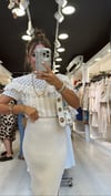 Ekru Fisto Detaylı Triko Bluz 
