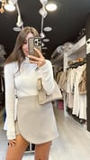 Ekru Fitilli Balıkçı Yaka Kazak 