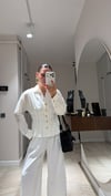 Ekru Gold Düğmeli Pileli Gömlek