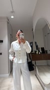 Ekru Gold Düğmeli Pileli Gömlek