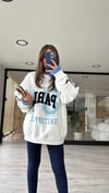 Ekru Gömlek Detaylı Paris Baskılı Sweat 
