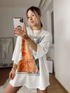 Ekru Kadın Figür Baskılı Tshirt