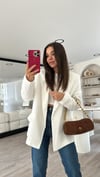 Ekru Keten Blazer Ceket 