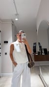 Ekru Ön Düğmeli Polo Yaka Marka Model Yelek