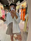 Ekru Oversize Gömlek 
