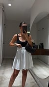 Ekru Pileli Keten Ravi Etek