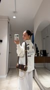 Ekru Polo Yaka Arma İşlemeli Sweat