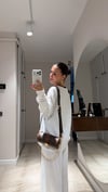 Ekru Polo Yaka Arma İşlemeli Sweat