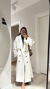 Ekru Tokalı Premium Oversize Trenç 