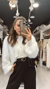 Ekru Triko Detaylı Yumoş Kazak