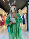 Fıstık Yeşili Oversize Gömlek