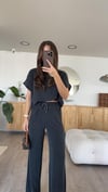Füme Marka Model Yan Yırtmaçlı Tshirt Pantolon Takım 
