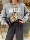Füme Wild Baskılı Sweat