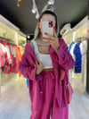 Fuşya Oversize Gömlek