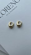 Gold Bombeli Oval Küpe