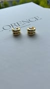 Gold Çift Görünümlü Mini Küpe