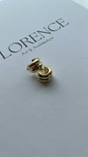 Gold Çift Görünümlü Mini Küpe