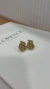 Gold Düğüm Model Halka Küpe