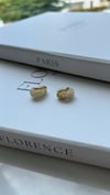 Gold Kristal Taş Dolgulu Küpe