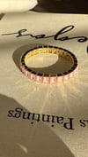 Gold Pembe Dikdörtgen Taşlı Bileklik